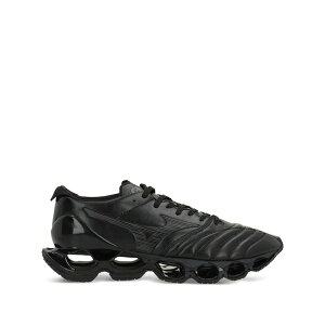 �~�Y�m �����Y �X�j�[�J�[ �V���[�Y Wave prophecy morelia leather low-top sneakers Black