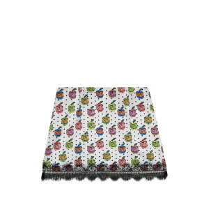 �W�[�V�[�f�B�[�G�X ���f�B�[�X �X�J�[�g �{�g���X Apple-print mini skirt White