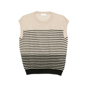 ���x���g�R���[�i ���f�B�[�X �j�b�g&�Z�[�^�[ �A�E�^�[ Striped sleeveless sweater Neutrals