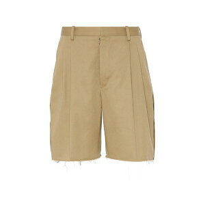�}���^���}���W�F�� �����Y �J�W���A���p���c �{�g���X Pleated frayed-hem shorts Neutrals