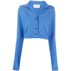 �i�k�[�V���J ���f�B�[�X �J�[�f�B�K�� �A�E�^�[ Spread-collar cropped cardigan Blue