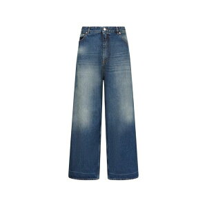 ���F�g���� ���f�B�[�X �f�j���p���c �{�g���X Wide-leg denim jeans Blue