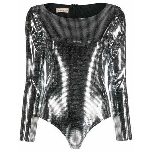 �u�����J ���B�[�^ ���f�B�[�X �J�b�g�\�[ �g�b�v�X Bromelia sequin bodysuit Silver