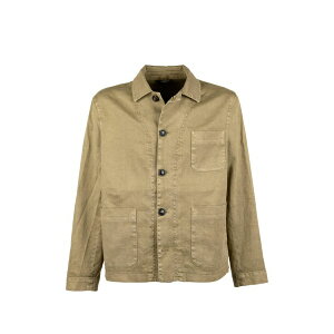 �`���R��1901 �����Y �W���P�b�g���u���]�� �A�E�^�[ Button-up patch-pocket shirt Green