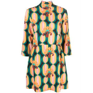 ���E�_�u���E�W�F�C ���f�B�[�X �����s�[�X �g�b�v�X Juliet geometric-print minidress Blue
