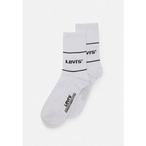 リーバイス メンズ サンダル シューズ SHORT CUT LOGO SPORT UNISEX 2 PACK - Socks - white