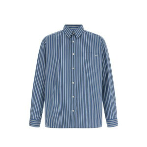 �A�[�y�[�Z�[ �����Y �V���c �g�b�v�X Malo striped-pattern chest-pocket shirt Blue
