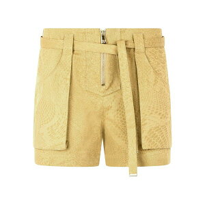 ���x���g�J���@�� ���f�B�[�X �J�W���A���p���c �{�g���X Python-print belted shorts Neutrals