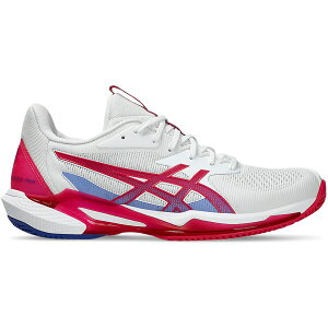 ASICS �A�V�b�N�X ���f�B�[�X �X�j�[�J�[ �yASICS Solution Speed FF 3 Clay White Bright Rose (Women's)�z �T�C�Y US_W_11 White/Bright Rose