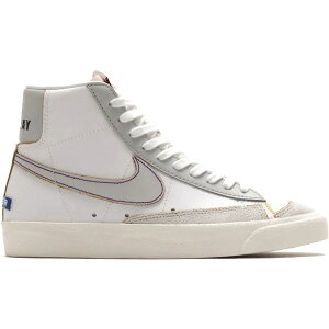 Nike �i�C�L ���f�B�[�X �X�j�[�J�[ �yNike Blazer Mid 77 Label Maker (Women's)�z �T�C�Y US_6.5(23.5cm) White/Varsity Royal-Neutral Grey-Fear Purple