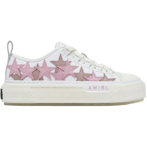 AMIRI �A�~�� ���f�B�[�X �X�j�[�J�[ �yAMIRI Stars Court Low White Pink (Women's)�z �T�C�Y EU_37(22.0cm) White/Pink