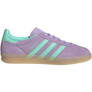 adidas �A�f�B�_�X ���f�B�[�X �X�j�[�J�[ �yadidas Gazelle Indoor Powder Plum Easy Green (Women's)�z �T�C�Y US_8.5(25.5cm) Powder Plum/Easy Green/Gum