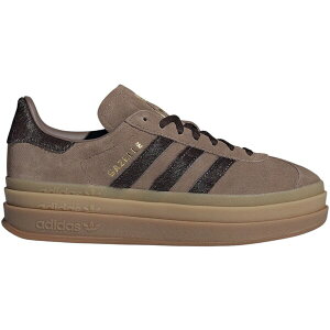 adidas �A�f�B�_�X ���f�B�[�X �X�j�[�J�[ �yadidas Gazelle Bold Earth Strata Aurora Coffee (Women's)�z �T�C�Y US_5(22.0cm) Earth Strata/Aurora Coffee/Gold Metallic