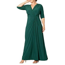 キヨナ レディース ワンピース トップス Women's Plus size Romanced by Moonlight Long Gown Hunter green