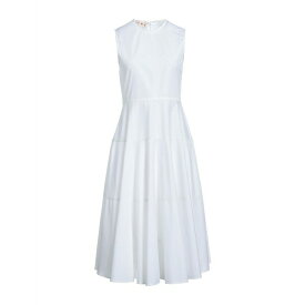 【送料無料】 マルニ レディース ワンピース トップス Midi dresses White