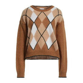 【送料無料】 レッドヴァレンティノ レディース ニット&セーター アウター Sweaters Camel