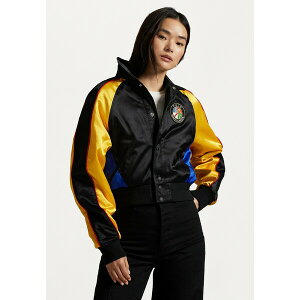 t[ fB[X WPbgu] AE^[ SATIN BOMBER JACKET - Bomber Jacket - black/yellow