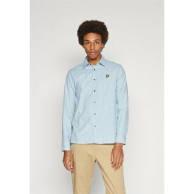 ライルアンドスコット メンズ シャツ トップス SHEPHERD CHECK SHIRT - Shirt - slate blue/white