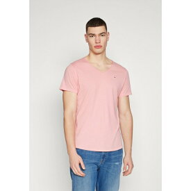 トミーヒルフィガー メンズ Tシャツ トップス SLIM JASPER V NECK - Basic T-shirt - tickled pink