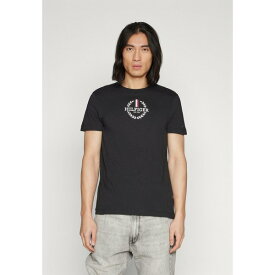 トミー ヒルフィガー メンズ Tシャツ トップス GLOBAL STRIPE WREATH TEE - Print T-shirt - black