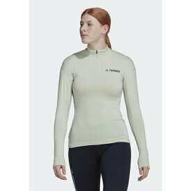 アディダス レディース テニス スポーツ Long sleeved top - linen green