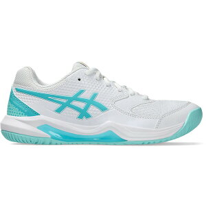 ASICS �A�V�b�N�X ���f�B�[�X �X�j�[�J�[ �yASICS Gel-Dedicate 8 Pickleball White Energy Aqua (Women's)�z �T�C�Y US_9(26.0cm) White/Energy Aqua
