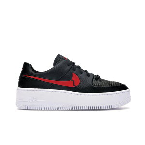 Nike �i�C�L ���f�B�[�X �X�j�[�J�[ �yNike Air Force 1 Sage Low Valentine's Day (2020) (Women's)�z �T�C�Y US_W_10.5 Black/Metallic Silver-University Red