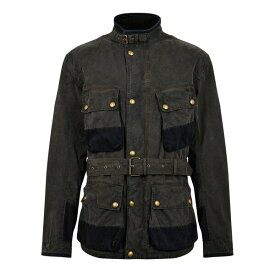 【送料無料】 ベルスタッフ メンズ ジャケット＆ブルゾン アウター Belstaff P Trialmatr Sn34 Fossil