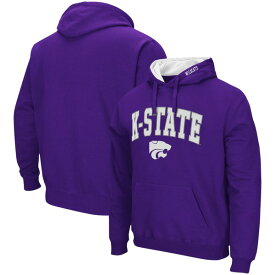 コロシアム メンズ パーカー・スウェットシャツ アウター Kansas State Wildcats Colosseum Arch & Logo 3.0 Pullover Hoodie Purple