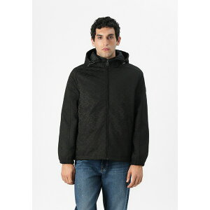 QX Y WPbgu] AE^[ MONOGRAM HOODED JACKET - Light jacket - black