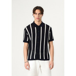 g~[ qtBK[ Y Vc gbvX VERTICAL STRIPE OPEN SHIRT - Shirt - ivory petal/desert sky