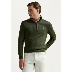 t[ Y jbg&Z[^[ AE^[ COTTON QUARTER ZIP SWEATER - Jumper - new olive