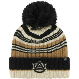 フォーティーセブン レディース 帽子 アクセサリー Auburn Tigers '47 Women's Barista Cuffed Knit Hat with Pom Khaki