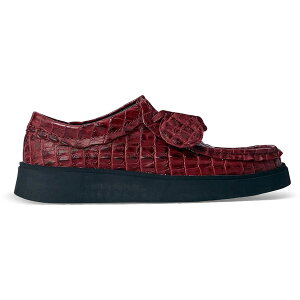 Clarks N[NX Y Xj[J[ yMartine Rose x Clark's Torview Croc Embossed Lace Up Burgundyz TCY US_6.5(24.5cm) Burgundy