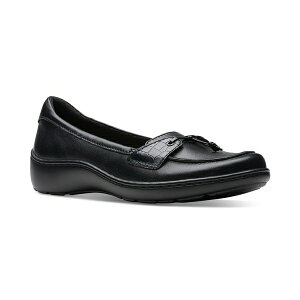 N[NX fB[X Xb|E[t@[ V[Y Women's Cora Haley Mixed-Texture Tie-Top Loafers Black Leather