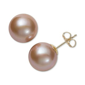 ベル ドゥ メール メンズ ピアス・イヤリング アクセサリー Pink Cultured Freshwater Pearl (11mm) Stud Earrings in 14k Gold, Created for Macy's Yellow Gold