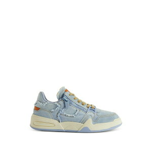 �W���[�b�y�U�m�b�e�B �����Y �X�j�[�J�[ �V���[�Y Frayed zip low-top trainers Blue