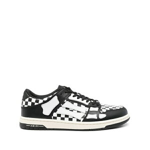 �A�~�� �����Y �X�j�[�J�[ �V���[�Y Skel top low check-pattern sneakers Black