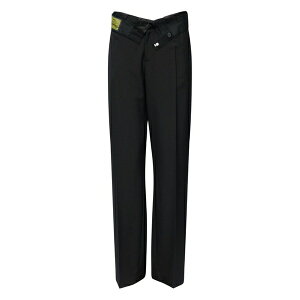 �}���^���}���W�F�� ���f�B�[�X �J�W���A���p���c �{�g���X Cross-over tailored trousers Black