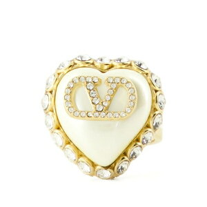 ���@�����e�B�m �K�����@�[�j ���f�B�[�X �����O �A�N�Z�T���[ Heart-shape crystal-embellished ring Gold