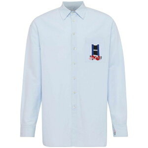 J.W.�A���_�[�\�� �����Y �V���c �g�b�v�X Embroidery detail shirt Blue