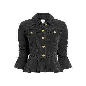 �T���N�A�Z�v�g ���f�B�[�X �W���P�b�g���u���]�� �A�E�^�[ Dahlia denim scrunched jacket Black