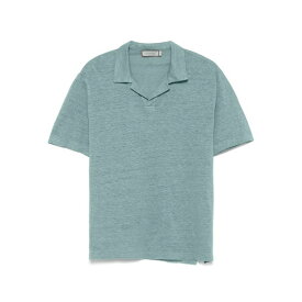 カナーリ メンズ Tシャツ トップス Linen t-shirt Blue