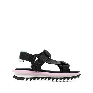 �O���C���� ���f�B�[�X �T���_�� �V���[�Y Chunky buckle-fastening sandals Black