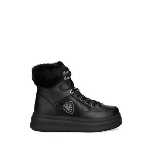 �u���E�A�[ ���f�B�[�X �u�[�c �V���[�Y Emery01 faux-fur lace-up boots Black
