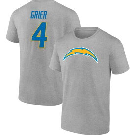 ファナティクス メンズ Tシャツ トップス Los Angeles Chargers Fanatics Branded Team Authentic Custom TShirt Grier,Will-4