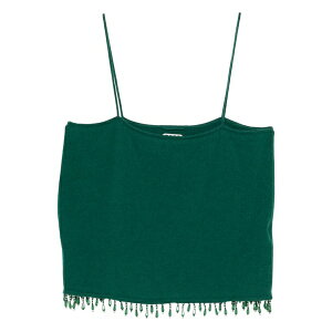 �{�[�f�B ���f�B�[�X �J�b�g�\�[ �g�b�v�X Beads-trim top Green
