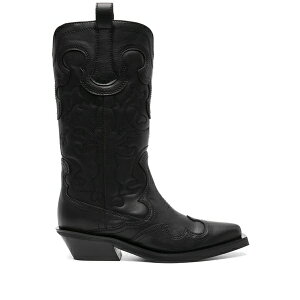 �K�j�[ ���f�B�[�X �u�[�c �V���[�Y Panelled calf-length boots Black