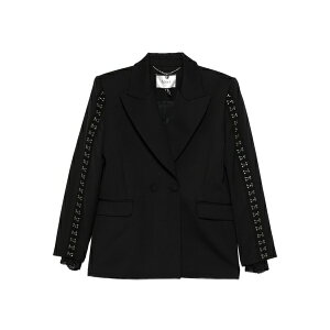 �j�b�T ���f�B�[�X �W���P�b�g���u���]�� �A�E�^�[ Embellished double-breasted jacket Black