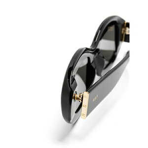 ���g���X�[�p�[�t���[�`���[ ���f�B�[�X �T���O���X���A�C�E�F�A �A�N�Z�T���[ Oval-frame tinted sunglasses Black